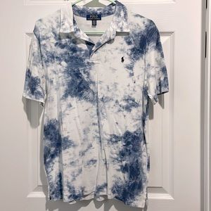 Polo Ralph Lauren Tie Dye Polo Boy’s XL White/Blue